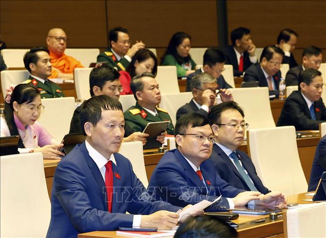 Các đại biểu tham dự phiên khai mạc Kỳ họp thứ Nhất, Quốc hội khóa XVI. Ảnh: Thống Nhất - TTXVN