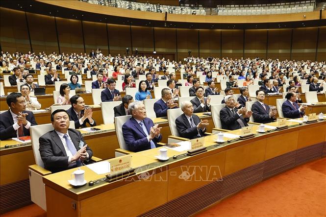 Các đại biểu tham dự phiên khai mạc Kỳ họp thứ Nhất, Quốc hội khóa XVI. Ảnh: Doãn Tấn - TTXVN