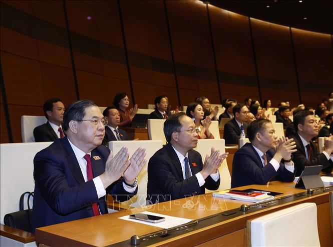 Các đại biểu dự khai mạc Kỳ họp thứ Nhất, Quốc hội khóa XVI. Ảnh: Thống Nhất - TTXVN