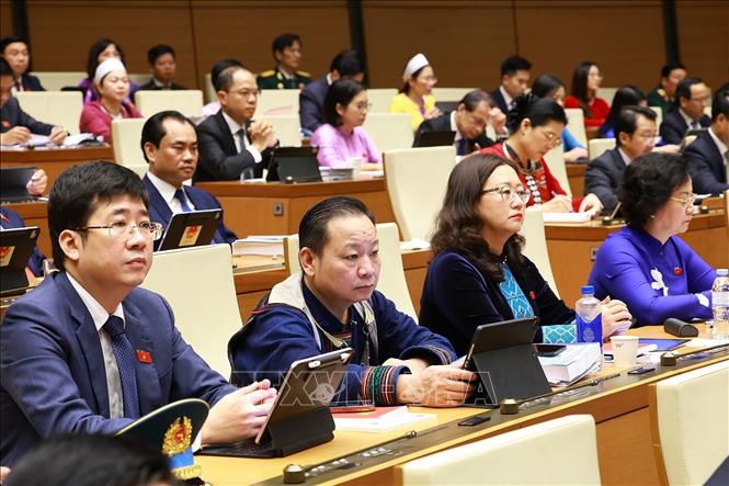 Các đại biểu tham dự phiên khai mạc Kỳ họp thứ Nhất, Quốc hội khóa XVI. Ảnh: Dương Giang - TTXVN
