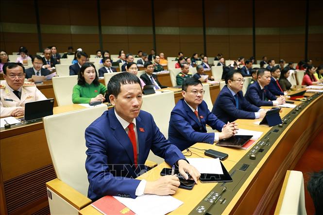 Các đại biểu tham dự phiên khai mạc Kỳ họp thứ Nhất, Quốc hội khóa XVI. Ảnh: Dương Giang - TTXVN
