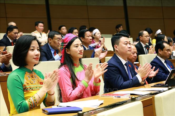 Các đại biểu tham dự phiên khai mạc Kỳ họp thứ Nhất, Quốc hội khóa XVI. Ảnh: Dương Giang - TTXVN
