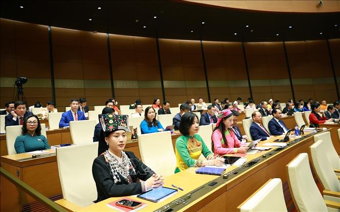 Các đại biểu tham dự phiên khai mạc Kỳ họp thứ Nhất, Quốc hội khóa XVI. Ảnh: Dương Giang - TTXVN
