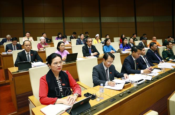 Các đại biểu tham dự phiên khai mạc Kỳ họp thứ Nhất, Quốc hội khóa XVI. Ảnh: Dương Giang - TTXVN
