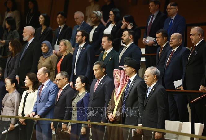 Đại biểu quốc tế tham dự khai mạc Kỳ họp thứ Nhất, Quốc hội khóa XVI. Ảnh: Dương Giang-TTXVN 
