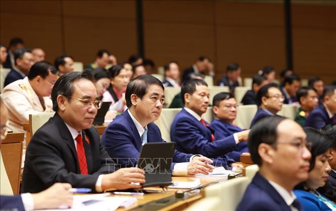 Các đại biểu tham dự phiên khai mạc Kỳ họp thứ Nhất, Quốc hội khóa XVI. Ảnh: Dương Giang – TTXVN
