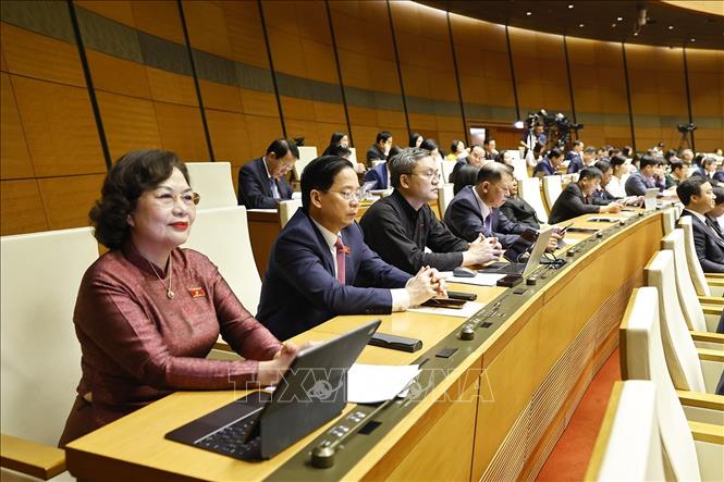 Đại biểu Quốc hội dự khai mạc Kỳ họp thứ Nhất, Quốc hội khóa XVI. Ảnh: Doãn Tấn - TTXVN