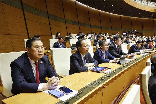 Đại biểu Quốc hội dự khai mạc Kỳ họp thứ Nhất, Quốc hội khóa XVI. Ảnh: Doãn Tấn - TTXVN