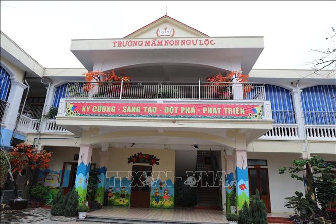 Trường mầm non Ngư Lộc, tỉnh Thanh Hóa. Ảnh: Nguyễn Nam - TTXVN