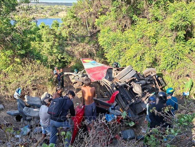 Hiện trường vụ tai nạn. Ảnh: TTXVN phát