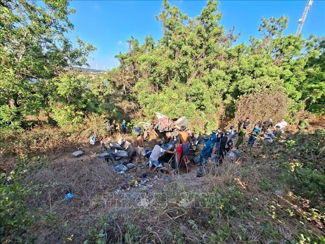 Hiện trường vụ tai nạn. Ảnh: TTXVN phát