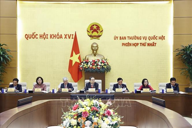Chủ tịch Quốc hội Trần Thanh Mẫn chủ trì phiên họp. Ảnh: Doãn Tấn - TTXVN