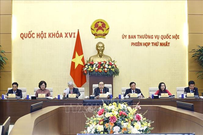 Chủ tịch Quốc hội Trần Thanh Mẫn chủ trì phiên họp. Ảnh: Doãn Tấn - TTXVN