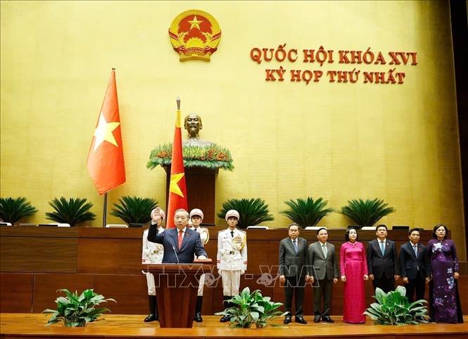 State President To Lam takes the oath of office. VNA Photo
