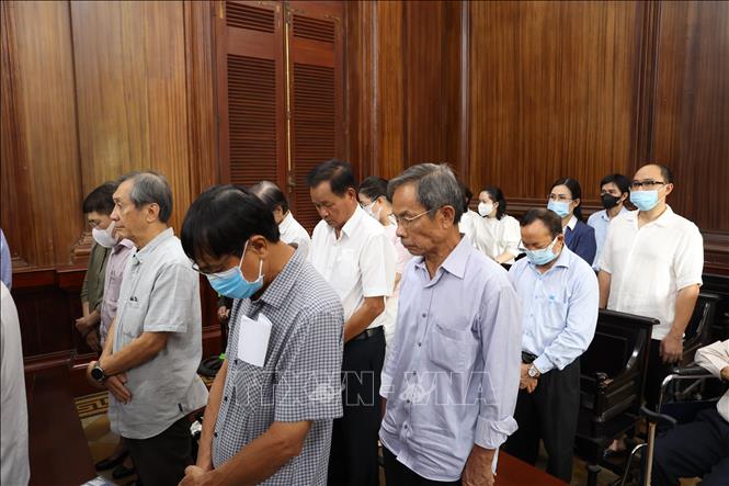 Các bị cáo tại phiên tòa. Ảnh: Hồng Đạt - TTXVN