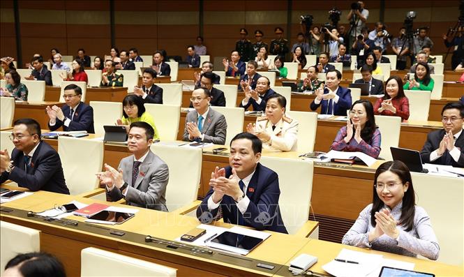 Các đại biểu Quốc hội tham dự Lễ tuyên thệ nhậm chức Chủ tịch nước Cộng hoà xã hội chủ nghĩa Việt Nam nhiệm kỳ 2026 - 2031. Ảnh: TTXVN