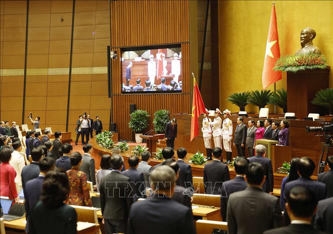 Thủ tướng Chính phủ Lê Minh Hưng tuyên thệ nhậm chức. Ảnh: Thống Nhất - TTXVN