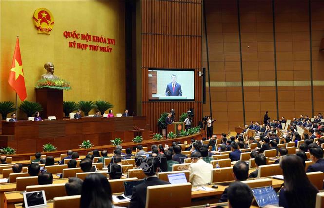 Thủ tướng Chính phủ Lê Minh Hưng phát biểu nhậm chức. Ảnh: Phạm Kiên - TTXVN