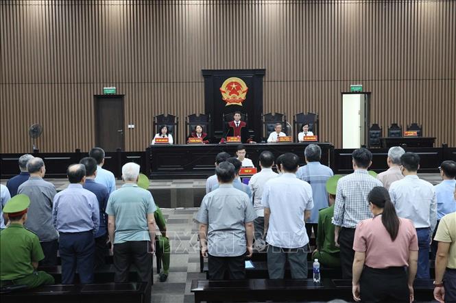 Quang cảnh phiên tuyên án. Ảnh: Kim Anh – TTXVN