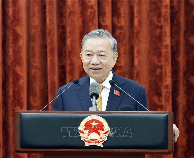 Tổng Bí thư, Chủ tịch nước Tô Lâm phát biểu. Ảnh: Thống Nhất - TTXVN