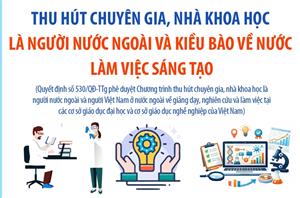 Thu hút chuyên gia, nhà khoa học là người nước ngoài và kiều bào về nước làm việc