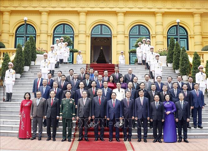 Tổng Bí thư, Chủ tịch nước Tô Lâm chụp ảnh chung với các đại biểu. Ảnh: Thống Nhất - TTXVN