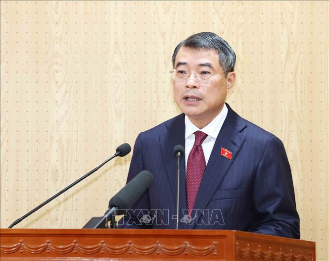 Đồng chí Lê Minh Hưng, Uỷ viên Bộ Chính trị, Thủ tướng Chính phủ phát biểu tại hội nghị. Ảnh: Phương Hoa - TTXVN