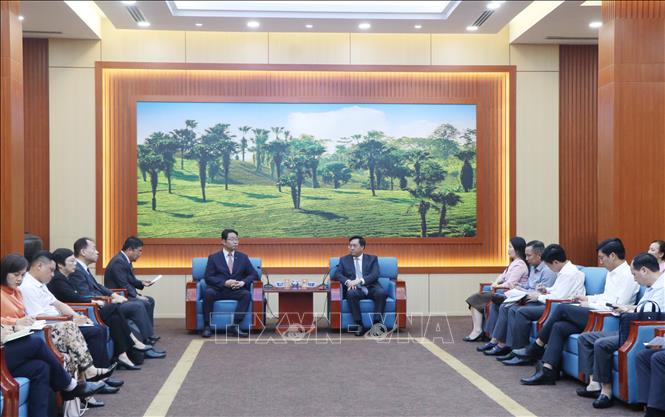 Quang cảnh buổi làm việc. Ảnh: Thu Hương - TTXVN