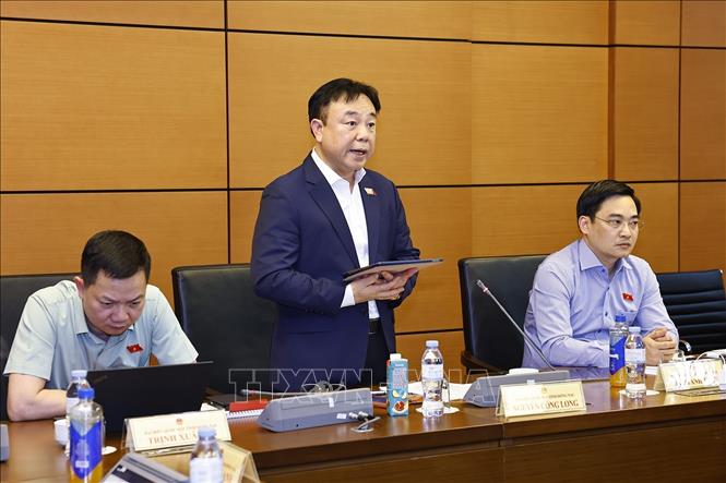 Đại biểu Quốc hội tỉnh Đồng Nai Nguyễn Công Long phát biểu. Ảnh: Doãn Tấn - TTXVN