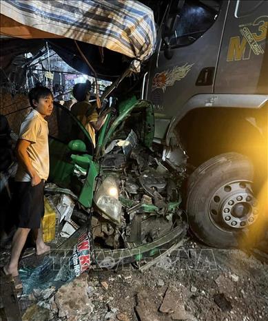 Hiện trường vụ tai nạn. Ảnh: TTXVN phát