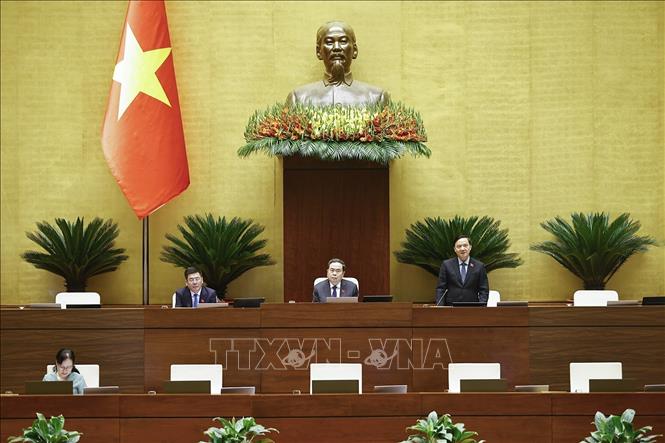 Phó Chủ tịch Quốc hội Nguyễn Khắc Định phát biểu. Ảnh: Doãn Tấn - TTXVN