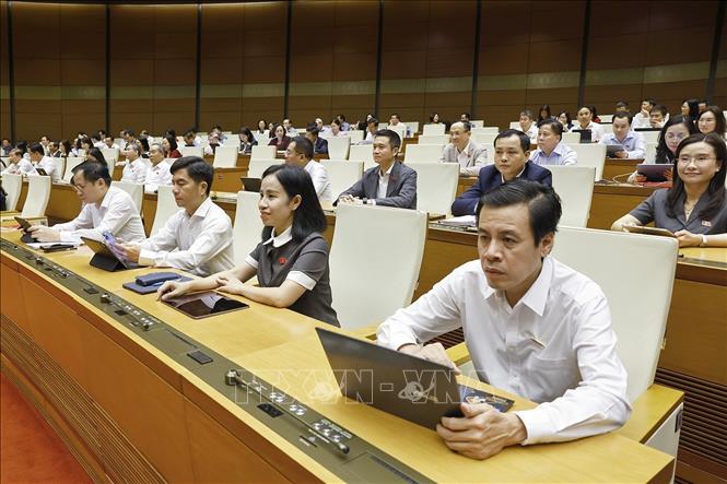 Đoàn đại biểu Quốc hội TP Hồ Chí Minh dự phiên họp. Ảnh: Doãn Tấn - TTXVN