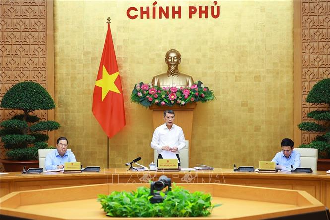 Thủ tướng Chính phủ Lê Minh Hưng chủ trì họp Thường trực Chính phủ và Thường trực Đảng ủy Chính phủ. Ảnh: Dương Giang-TTXVN
