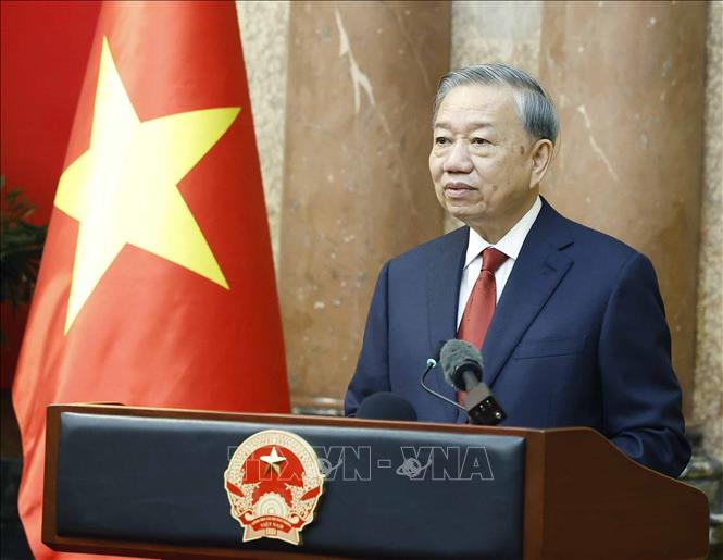 Tổng Bí thư, Chủ tịch nước Tô Lâm phát biểu tại lễ bàn giao. Ảnh: Thống Nhất – TTXVN