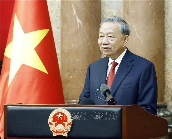 Tổng Bí thư, Chủ tịch nước Tô Lâm phát biểu tại lễ bàn giao. Ảnh: Thống Nhất – TTXVN