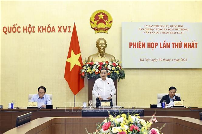 Chủ tịch Quốc hội Trần Thanh Mẫn, Trưởng Ban Chỉ đạo phát biểu. Ảnh: Doãn Tấn - TTXVN