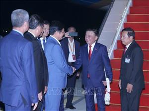 Thường trực Ban Bí thư Trần Cẩm Tú bắt đầu thăm chính thức Vương quốc Campuchia