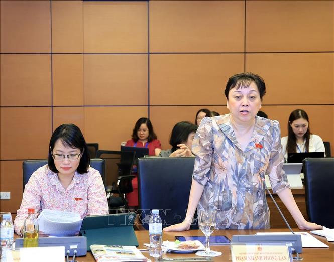 Đại biểu Quốc hội Thành phố Hồ Chí Minh Phạm Khánh Phong Lan phát biểu. Ảnh: Tuấn Anh - TTXVN