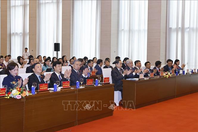 Tổng Bí thư, Chủ tịch nước Tô Lâm và đại biểu dự hội nghị. Ảnh: Doãn Tấn - TTXVN