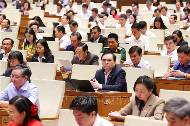 Đại biểu Quốc hội dự phiên họp. Ảnh: Văn Điệp - TTXVN