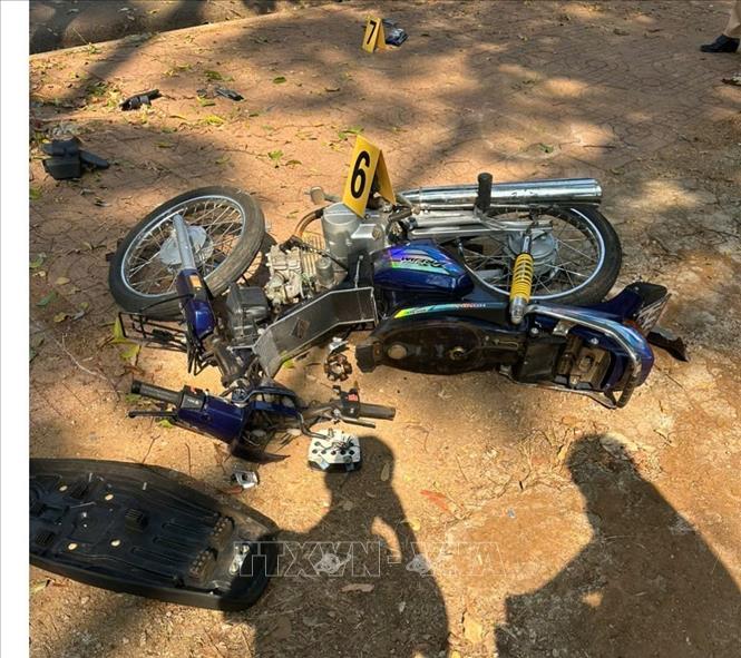 Hiện trường vụ tai nạn. Ảnh: TTXVN phát