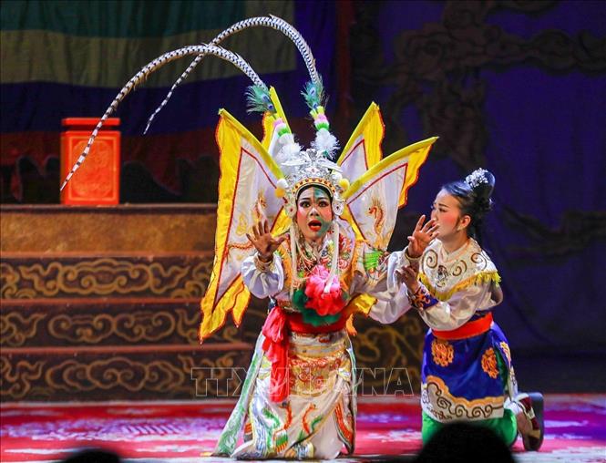 Hình tượng nữ tướng Đào Tam Xuân  đại diện cho khí phách của người phụ nữ. Ảnh: Khánh Hoà - TTXVN