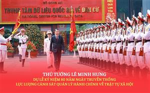 Thủ tướng Lê Minh Hưng dự Lễ kỷ niệm 80 năm Ngày truyền thống lực lượng Cảnh sát Quản lý hành chính về trật tự xã hội