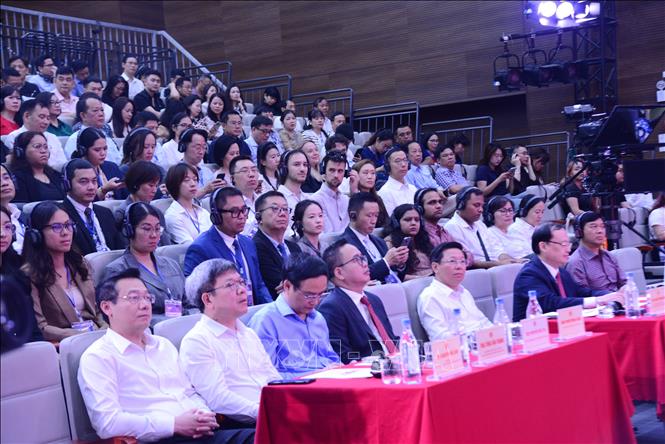 Liên hoan Phát thanh toàn quốc lần thứ 17 là năm đầu tiên đưa Podcast trở thành 1 nội dung dự thi. Ảnh: Thanh Vân - TTXVN 