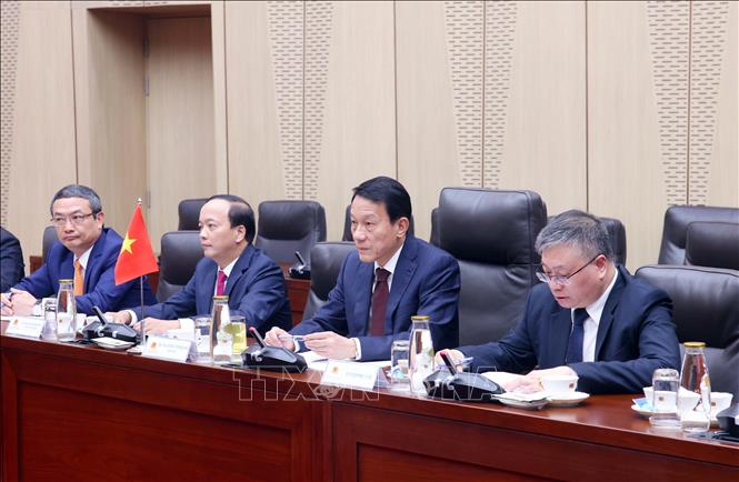 Đại tướng Lương Tam Quang, Bộ trưởng Bộ Công an Việt Nam phát biểu. Ảnh: Phạm Kiên - TTXVN