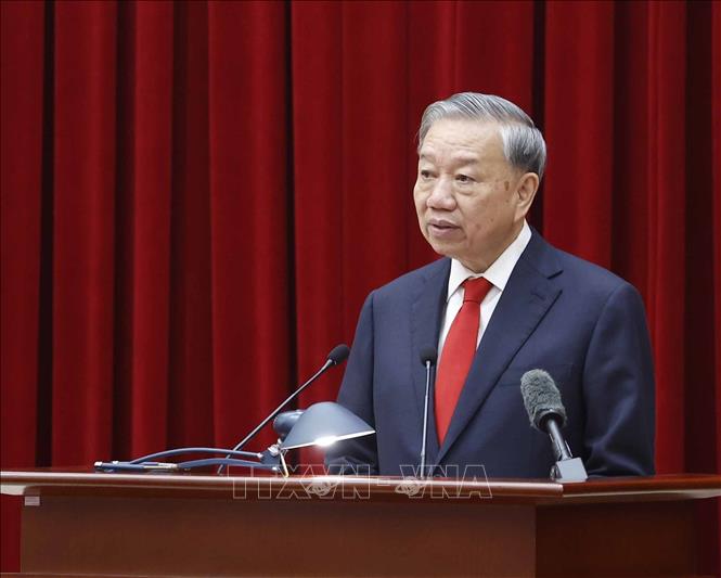 Tổng Bí thư, Chủ tịch nước Tô Lâm phát biểu chỉ đạo. Ảnh: Thống Nhất - TTXVN