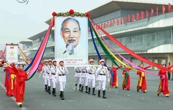 Diễu binh, diễu hành các khối của lực lượng Cảnh sát cơ động trong Lễ kỷ niệm 50 năm Ngày truyền thống lực lượng Cảnh sát cơ động (15/4/1974 - 15/4/2024) và đón nhận Danh hiệu Anh hùng Lực lượng vũ trang nhân dân lần thứ hai. Ảnh: Phạm Kiên - TTXVN