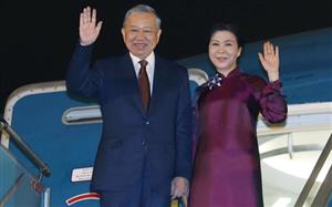 Tổng Bí thư, Chủ tịch nước Tô Lâm và Phu nhân lên đường thăm cấp Nhà nước đến Trung Quốc