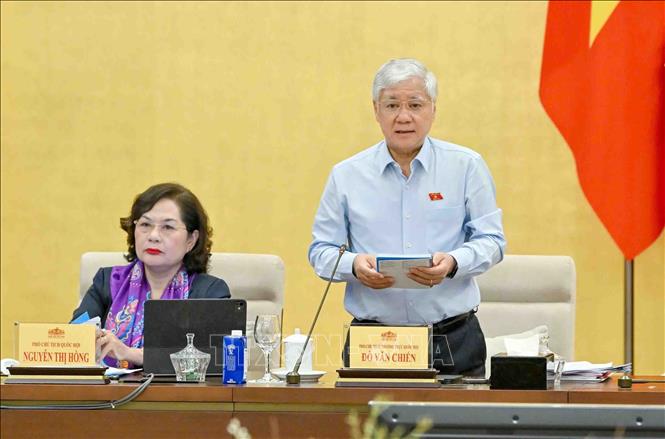 Phó Chủ tịch Thường trực Quốc hội Đỗ Văn Chiến phát biểu. Ảnh: Phạm Kiên - TTXVN