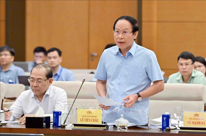 Phó Thủ tướng Chính phủ Lê Tiến Châu phát biểu. Ảnh: Phạm Kiên - TTXVN